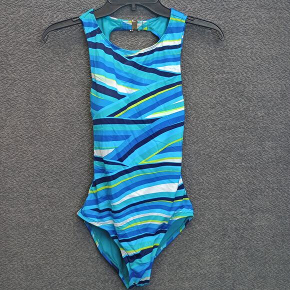 Tommy Bahama Women Striped One Piece Bathing Swimsuit - Picture 1 of 10
